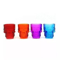 Copo Shot Caveira 42 ml com 4 Coloridos - 2 Copo Shot Caveira 42 ml com 4 Coloridos - 2