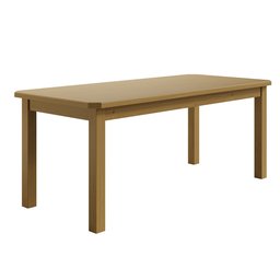 Conjunto Mesa de Madeira Nogueira 200x88 + 8 Cadeiras Estofadas Sfa - 2
