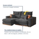 Ver mais imagens de Sofa Retratil e Reclinavel Montreal 250cm Kc Rei de Casa Veludo Cinza