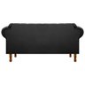 Sofá Chesterfield 160cm para Barbearia e Recepção Capitonê Corino Preto - Sofa Store:corino Preto - 7