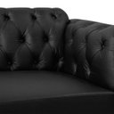 Ver imagem 5 de Sofá Chesterfield 160cm para Barbearia e Recepção Capitonê Corino Preto - Sofa Store:corino Preto