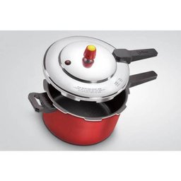Panela De Pressão Eirilar New Line Fechamento Externo Antiaderente 5 Litros Red - 3