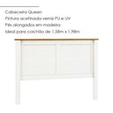 Ver imagem 2 de Cabeceira Queen e 02 Mesas Cabeceira Madeira Maciça Branco Freijo Milani Store