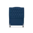 Ver imagem 2 de Cabeceira de Cama Box Solteiro 90 Cm Dunas - Veludo Azul Marinho.