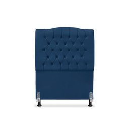Cabeceira de Cama Box Solteiro 90 Cm Dunas - Veludo Azul Marinho. - 2