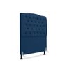 Cabeceira de Cama Box Solteiro 90 Cm Dunas - Veludo Azul Marinho. - 1