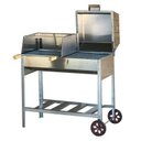 Ver imagem 1 de Churrasqueira Carvão Mista Meio Bafo E Grill Inox