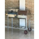Ver imagem 3 de Churrasqueira Carvão Mista Meio Bafo E Grill Inox