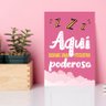 Placa MDF Infantil Frase Menina Pequena Poderosa 30x40cm - 1