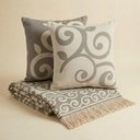 Ver imagem 4 de Kit Manta e Almofadas Decorativas para Sofá Arabesque Caramelo - Nexta Casa