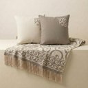 Ver imagem 3 de Kit Manta e Almofadas Decorativas para Sofá Arabesque Caramelo - Nexta Casa