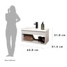 Gabinete Armario para Banheiro 100% MDF com Cuba - Livorno Lineo 60cm - 3