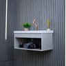 Gabinete Armario para Banheiro 100% MDF com Cuba - Livorno Lineo 60cm - 4