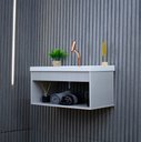 Ver imagem 4 de Gabinete Armario para Banheiro 100% MDF com Cuba - Livorno Lineo 60cm