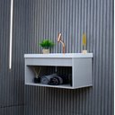 Ver imagem 4 de Gabinete Armario para Banheiro 100% MDF com Cuba - Livorno Lineo 60cm