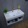 Gabinete Armario para Banheiro 100% MDF com Cuba - Livorno Lineo 60cm - 6