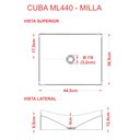 Ver imagem 5 de Cuba de Apoio Retangular Para Banheiro Lavabo C01 ML44W Branco - Lyam Decor