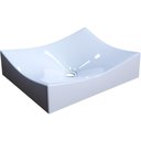 Ver imagem 1 de Cuba de Apoio Retangular Para Banheiro Lavabo C01 ML44W Branco - Lyam Decor