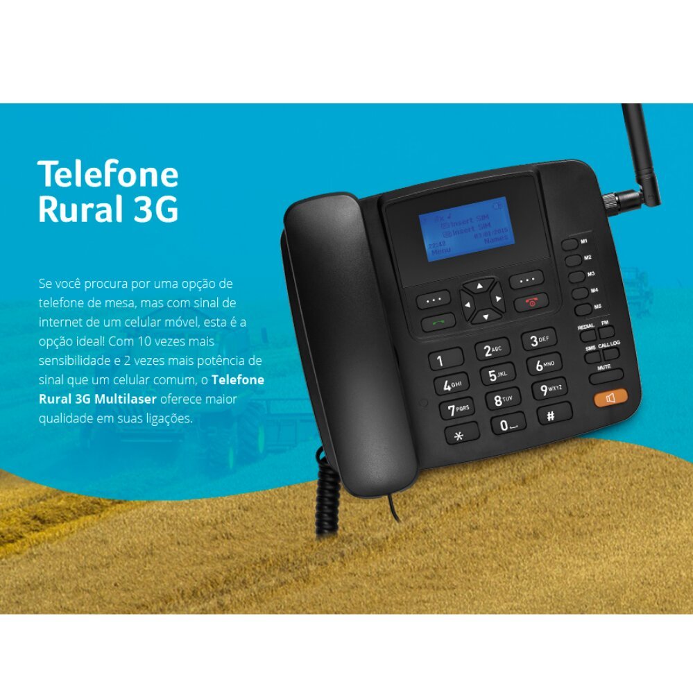 Telefone Celular Rural Fixo 3g Dual Sim Re504 Multilaser - 5