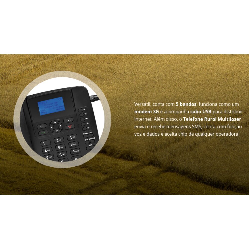 Telefone Celular Rural Fixo 3g Dual Sim Re504 Multilaser - 6
