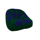 Ver imagem 1 de Poltrona Paloma Escritório Sala Pé Plástico Suede Verde e Suede Azul Marinho - Dominic Decor