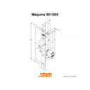 Ver imagem 3 de Fechadura Porta de Correr Stam Externa 901 Inox Escovado