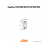 Fechadura Porta de Correr Stam Externa 901 Inox Escovado - 4