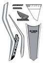 Ver imagem 1 de Kit Adesivo Faixa Protetor Cg Titan 160 Cinza Ano 2018 a 2021 Cobra Motoparts