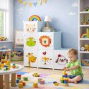 Ver imagem 2 de GUARDA ROUPA INFANTIL ARMARIO MODULAR 6 PORTAS MULTIUSO ORGANIZADOR BEBE BRINQUEDOS SAPATOS ESTANTE