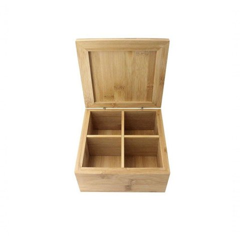 Caixa Quadrada em Bambu com 4 Divisórias 26824 - Dynasty