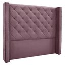 Ver imagem 3 de Kit Cabeceira e Calçadeira Recamier Queen 1,60m Vicenza Veludo Uva - Pallazio