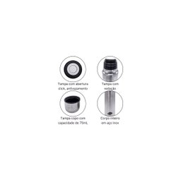 Garrafa Térmica Inox 500ml Para Água Café Chá Com Click Top - 2