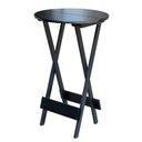 Ver imagem 2 de Jogo de Mesa Bistrô Dobrável em Madeira Padrão com C/2 Banquetas Altas - Preto