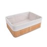 Cesto Multiuso Retangular de Bambu com Forro 29cm - Oikos - 1