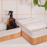 Cesto Multiuso Retangular de Bambu com Forro 29cm - Oikos - 3