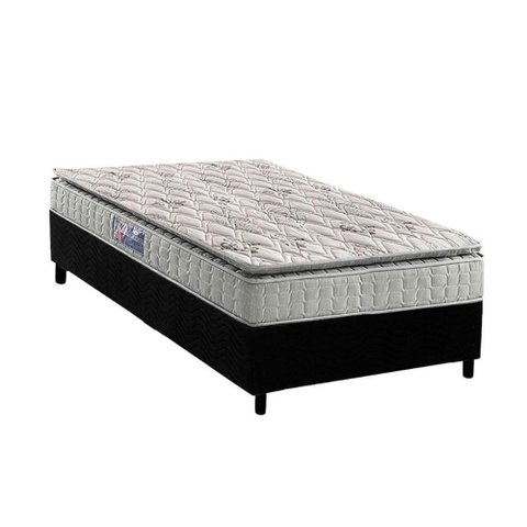 Conjunto Box Solteiro: Colchão Espuma D33 Orthosono + Base Crc Suede Black (88x188)