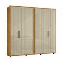 Ver imagem 4 de Roupeiro Miró 100% Mdf Ripado 6 Portas e 4 Gavetas - Cumaru Opala - Madetec