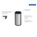 Ver imagem 3 de Lixeira Inox Tramontina Portofino Aro e Base 23l