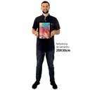 Ver imagem 2 de Quadro Decorativo Abstrato Mármore Rosa e Azul Perolado em Moldura Caixa TaColado Moldura Caixa 3cm