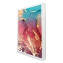 Ver imagem 1 de Quadro Decorativo Abstrato Mármore Rosa e Azul Perolado em Moldura Caixa TaColado Moldura Caixa 3cm