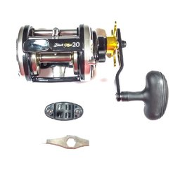 Carretilha Pesca Perfil Alto Black Max 20 Marine Sports - 3