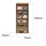 Closet Modulado Sem Portas com Prateleiras 70 cm MDF Lotus Belmax:Carvalho - 3