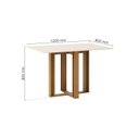 Ver imagem 3 de Conjunto Sala de Jantar Mesa Manu 120cm Tampo MDF Canto Reto 4 Cadeiras Lily