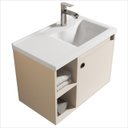 Ver imagem 2 de Conjunto Gabinete Adonis Organizador 60 Cm Banheiro Pérola