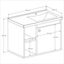 Ver imagem 6 de Conjunto Gabinete Adonis Organizador 60 Cm Banheiro Pérola