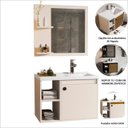 Ver imagem 5 de Conjunto Gabinete Adonis Organizador 60 Cm Banheiro Pérola