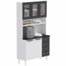 KIT Cozinha em Aço Colormaq Titanium 05 portas 04 gavetas com vidro – Branco/Grafite - 4