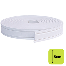 Rodape Roda meio Moldura Autocolante de EVA 12 metros - 5cm x 0,8cm 5c2 - 1