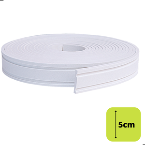 Rodape Roda meio Moldura Autocolante de EVA 12 metros - 5cm x 0,8cm 5c2