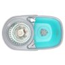 Balde Spin Mop 360 Cesto Inox Rodinha Alça Dispenser - 6
